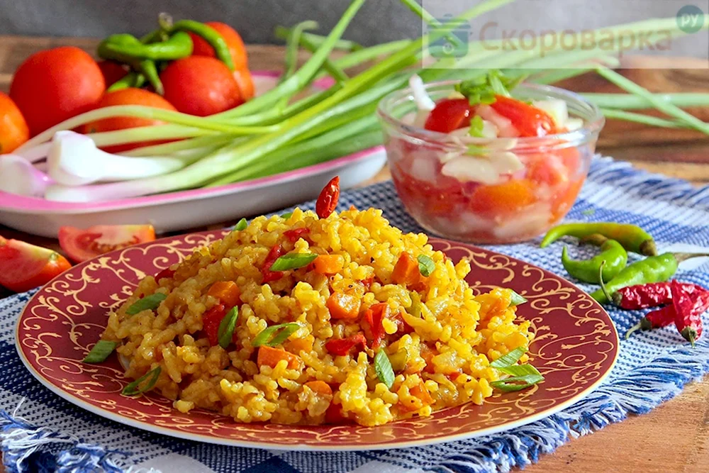 Овощной плов с рисом