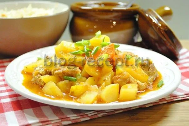 Жаркое из свинины с картошкой